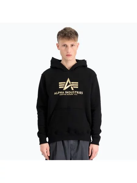 Bluza Alpha Industries Basic Carbon Hoody black/gold czarna
