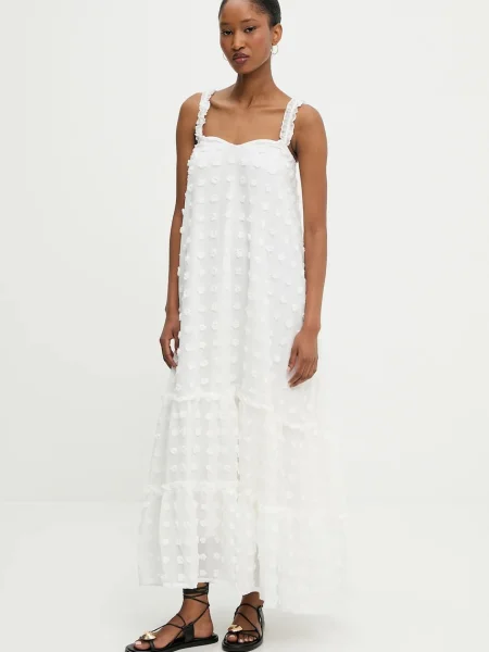 Answear Lab rochie maxi oversize alb