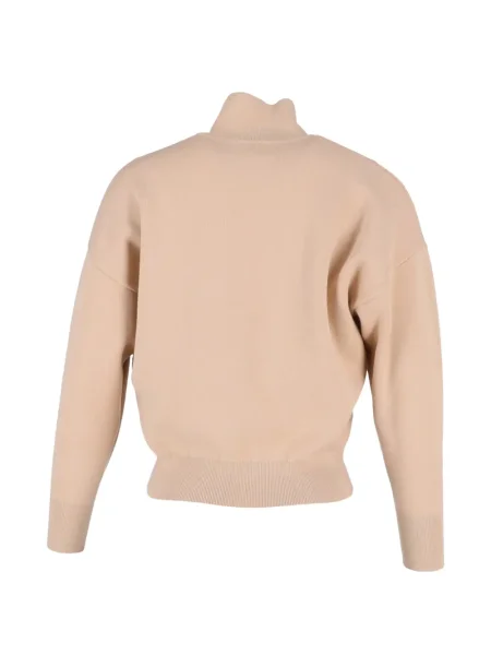 Pulover Sandro cu broderie de jumătate de fermoar