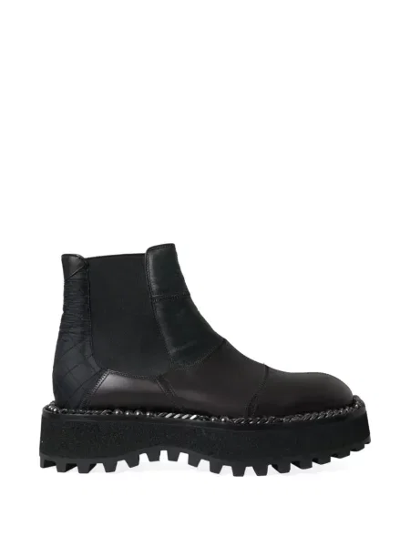 Cizme scurte Dolce & Gabbana cu platformă negru