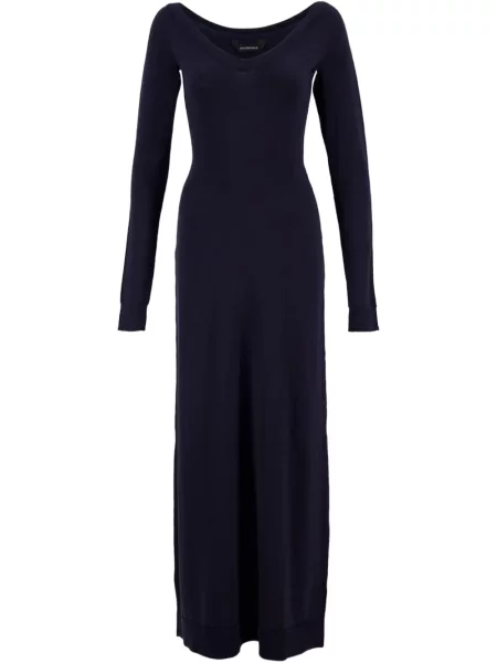 Sukienka Balenciaga wełniana garniturowa niebieska