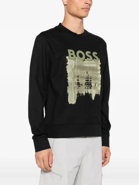 Hanorac Boss cu imagine negru