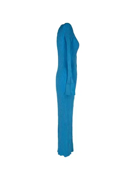 Rochie maxi Galvan London tricotate albastru