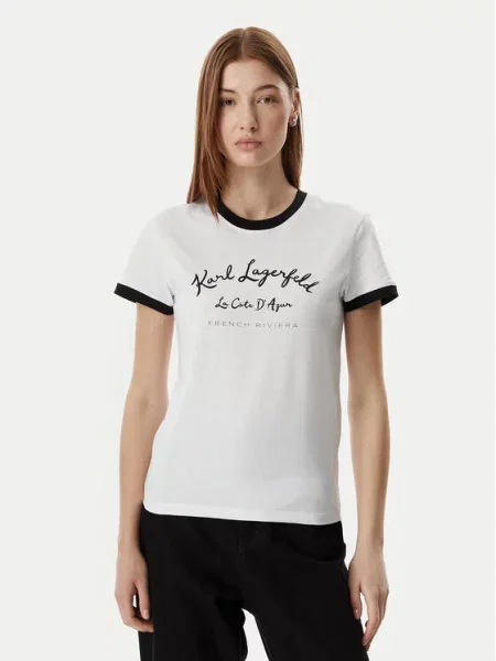 KARL LAGERFELD Tricou alb