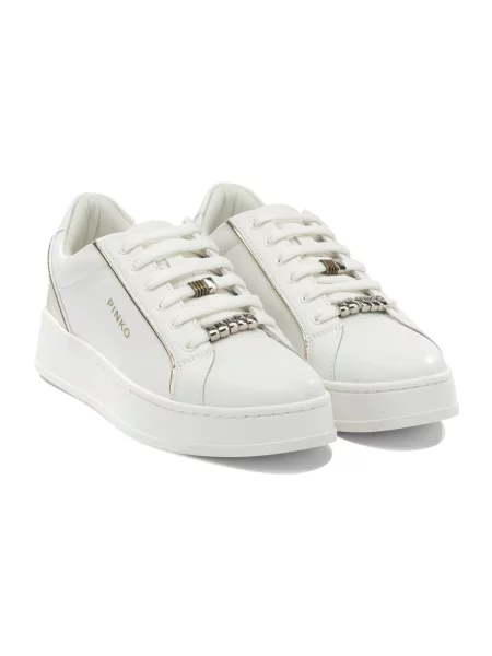 Sneakersy Pinko skórzane białe
