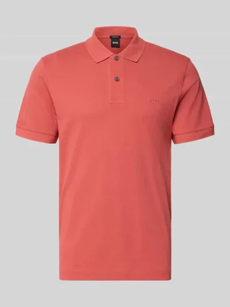 Koszulka polo o kroju regular fit z czystej bawełny model PALLAS' Boss różowa