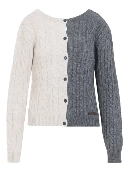 Cardigan Moschino tricotate alb