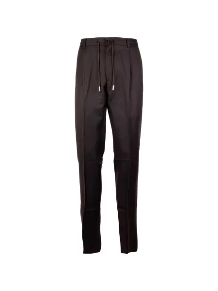 Pantaloni Moorer cu cordon maro