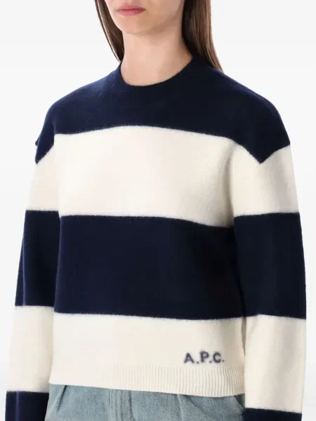Pulover A.p.c. cu dungi alb