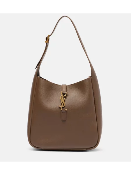 Geanta de piele Saint Laurent din piele maro