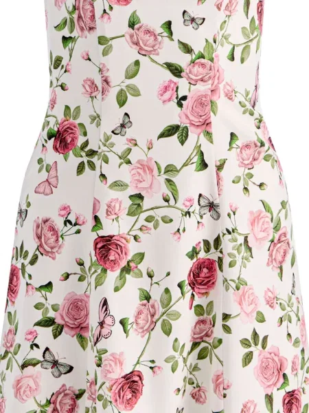 Rochie mini Alice + Olivia cu model floral cu imagine alb