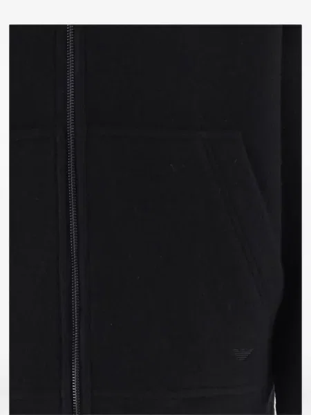 Hanorac cu glugă Emporio Armani negru