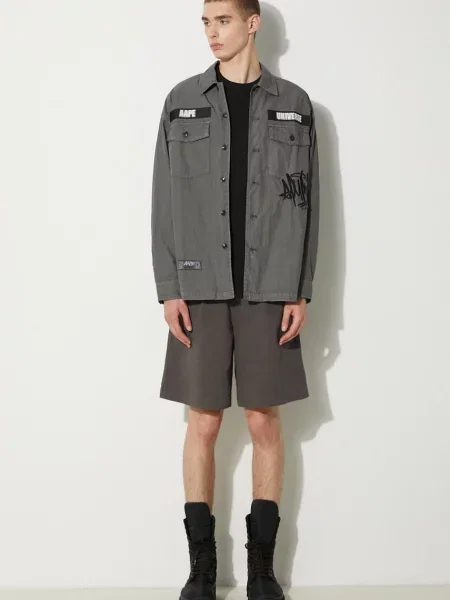 Сорочка AAPE regular класичний комір сірий