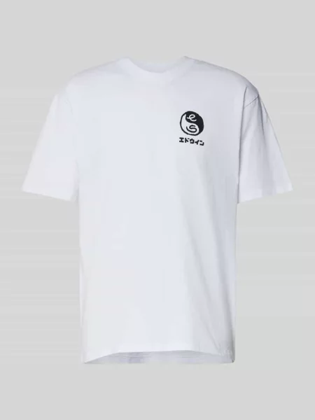T-shirt z nadrukiem z motywem model ‘HIGH BEAR’ Edwin biała