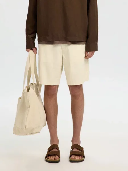 SELECTED Chino nadrág SLHMiles krém