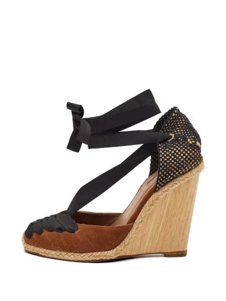 Espadrile Aquazzura cu pană maro