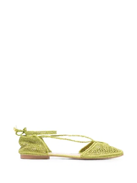 Balerini Slo_hand_made cu legături verde