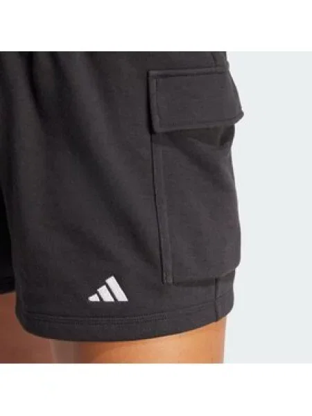 Frotir mali kratke hlače kargo Adidas s autogramom crna