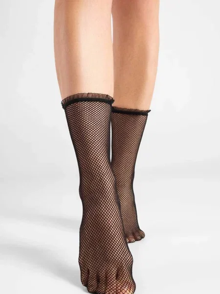Капроновые носки в сетку FIOREBEAFISHNET чорні