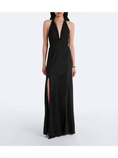 Rochie Victoria Beckham din satin negru