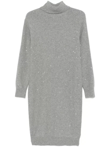 Rochie midi Peserico până la genunchi de costum gri