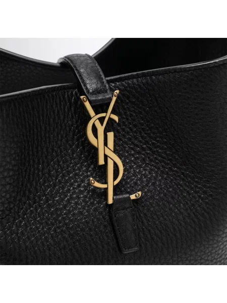 Kapelusz Saint Laurent skórzany czarny
