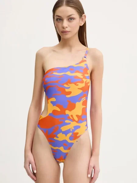 Jednodílné plavky adidas Originals STR SWIMSUIT měkký košík fialová