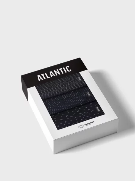 Трусы Atlantic с принтом синие