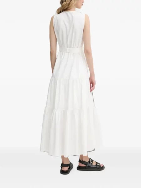 Cu centură rochie midi Morgan alb