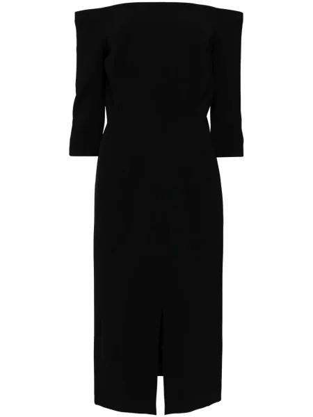 Rochie midi Carolina Herrera până la genunchi de costum negru