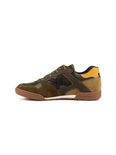 MUNICH Tenisky Continental Premium hnědá / tmavě / khaki žlutá