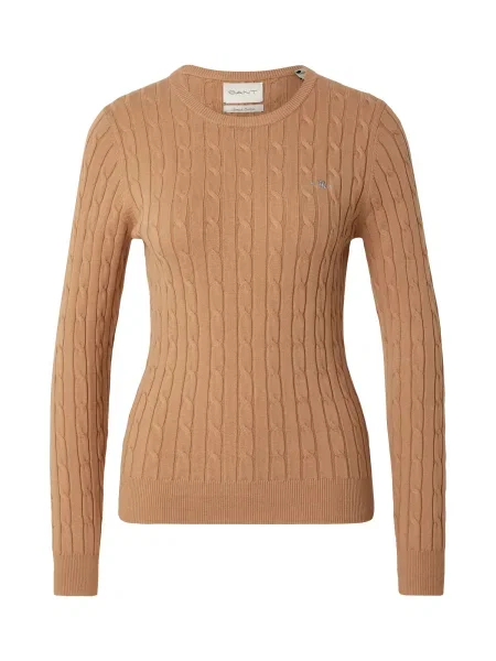 Gant Pulover Bej Slim Fit alb