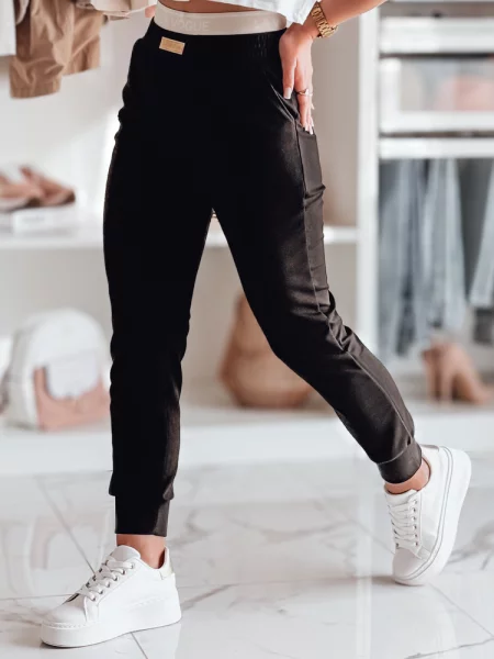 Spodnie dresowe slim fit LA VOGUE Dstreet czarne