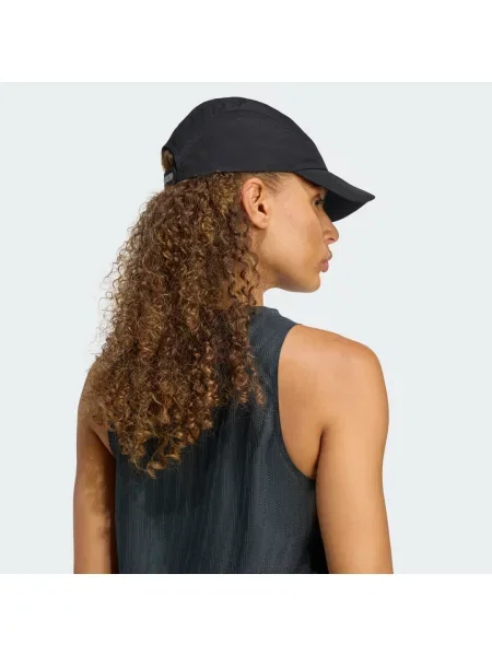 Czapka z daszkiem Adidas Performance odblaskowa do biegania czarna