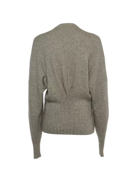 Pulover Isabel Marant cu decolteu rotund gri