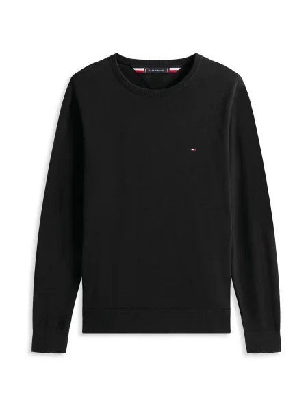 Fleecová fleecová mikina Tommy Hilfiger čierna