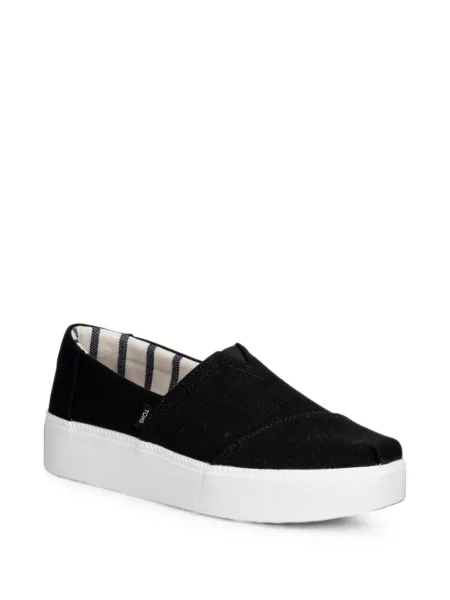 Chiloți Toms cu platformă slip-on negru