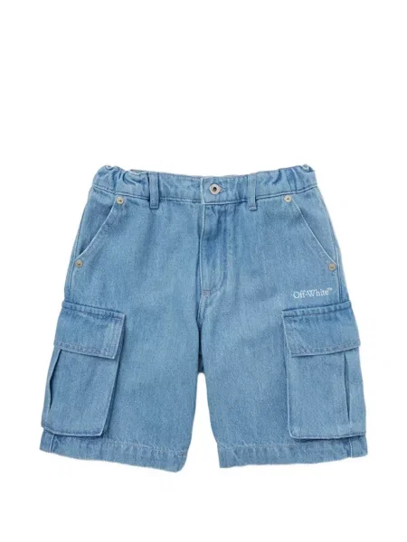 Szorty cargo dziecięce Off-white białe