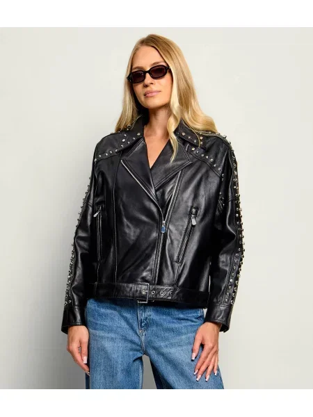 Pinko Geacă de piele negru