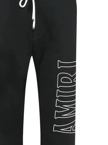Pantaloni Ami Paris cu imagine alergare negru