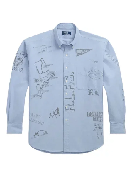Plačiakojis pledas iš natūralios odos marškinėliai Polo Ralph Lauren žalia