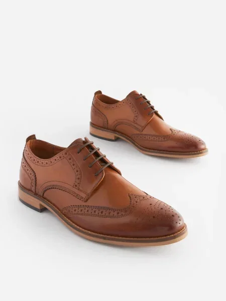 Next Pantofi cu șireturi deschis maro