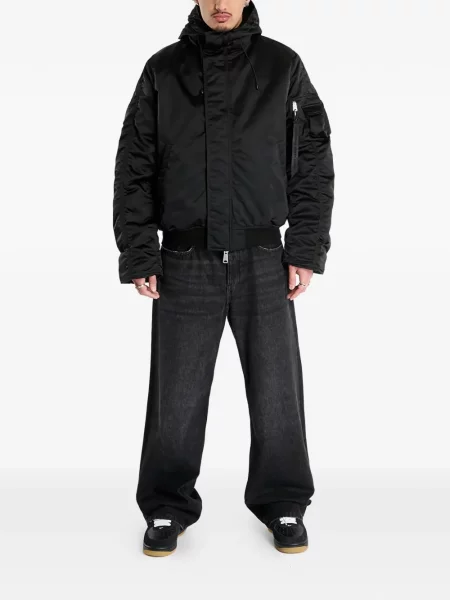 Geacă Alpha Industries cu glugă negru