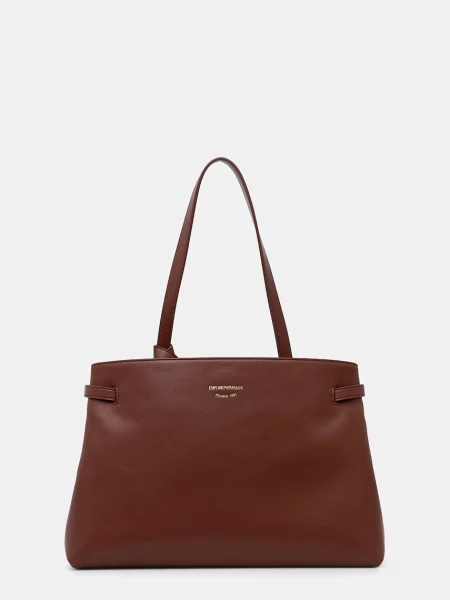 Geantă Emporio Armani din piele maro