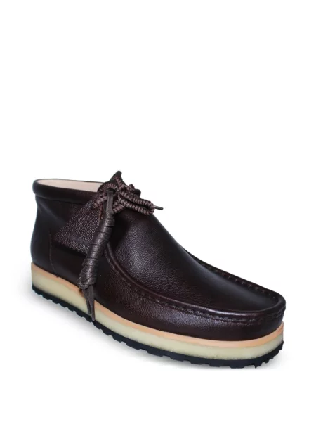 Šněrovací kožené desert boots Clarks Originals hnědé