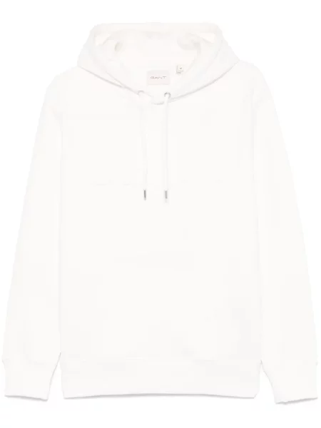 Hanorac cu glugă Gant alb