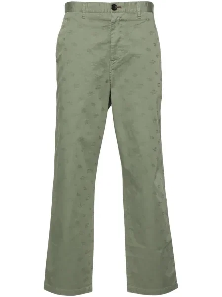 Pantaloni Ps Paul Smith din jacard verde