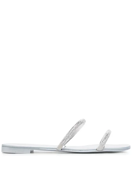 Sandale Giuseppe Zanotti de cristal argintiu