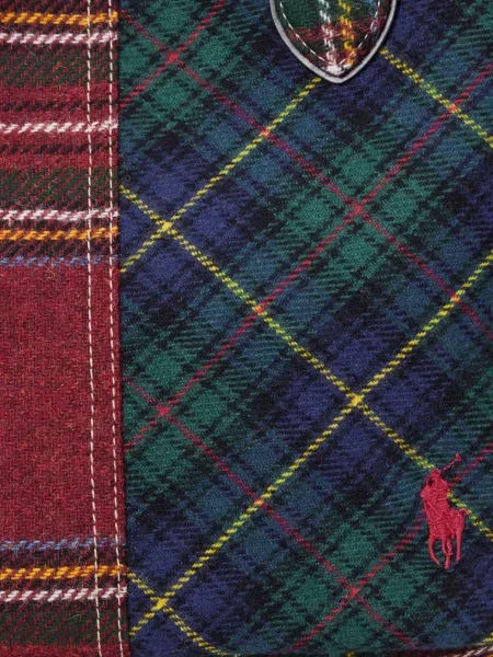 Șapcă Polo Ralph Lauren de catifea cord în carouri verde