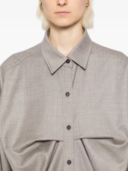 Cămașă Moohong plisată maro